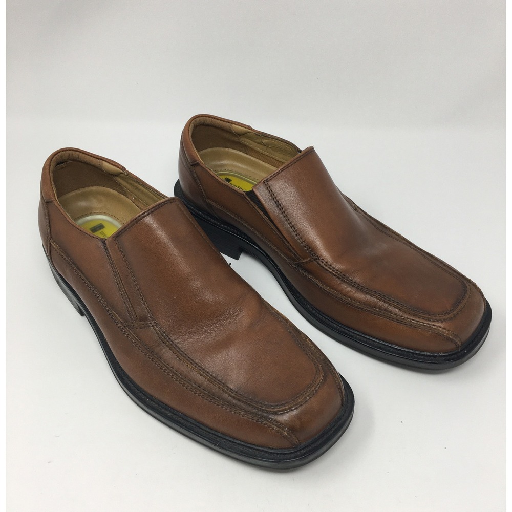 DOCKERS Pro Style Brown Loafer Leather All Motion Comfort Size 7 M Dress Shoes
